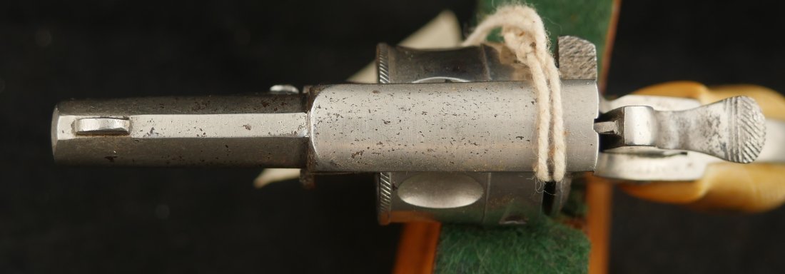 GR-0324-6015, Very small ,22 cal RF Belgian DA Revolver in period flap. BLOWOUT - Image 17