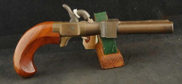 GR-0324-6032, Reproduction 3 Barrel Percussion Duck Foot Pistol. BLOWOUT