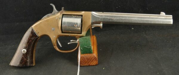 GR-0424-6078, Early Brass Framed Prescott Belt Revolver. Prototype or an expert period gunsmith conversion. BLOWOUT