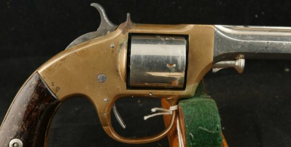 GR-0424-6078, Early Brass Framed Prescott Belt Revolver. Prototype or an expert period gunsmith conversion. BLOWOUT - Image 6
