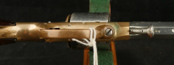 GR-0424-6078, Early Brass Framed Prescott Belt Revolver. Prototype or an expert period gunsmith conversion. BLOWOUT - Image 9