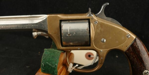 GR-0424-6078, Early Brass Framed Prescott Belt Revolver. Prototype or an expert period gunsmith conversion. BLOWOUT - Image 13