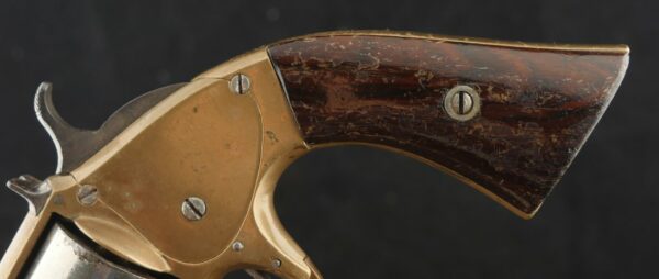 GR-0424-6078, Early Brass Framed Prescott Belt Revolver. Prototype or an expert period gunsmith conversion. BLOWOUT - Image 15