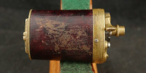 GR-0624-6252D, Small Size 3 compartment brass flask with leather wrap. BUY NOW - Image 2