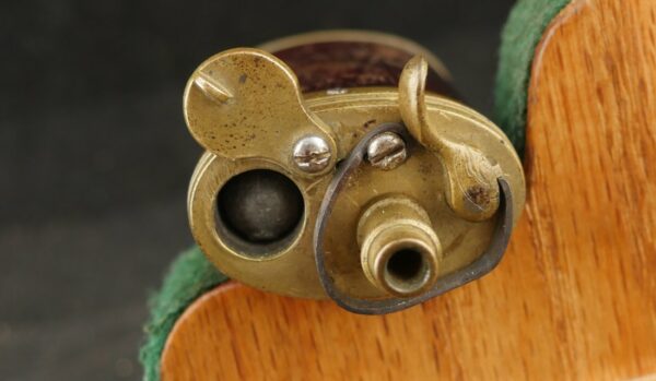 GR-0624-6252D, Small Size 3 compartment brass flask with leather wrap. BUY NOW - Image 5