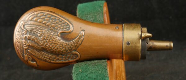 GR-1024-6252F, Small size American Pistol Flask with brass body. BLOWOUT - Image 2