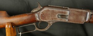 079-0724-9108, Winchester M-1876 Early 2nd Model the thumb print dust cover. 45-75. BUY NOW