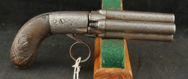 GR-0724-6271, Belgium 4 cannon barrel pepperbox. BLOWOUT - Image 3