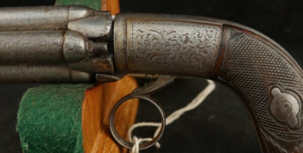GR-0724-6271, Belgium 4 cannon barrel pepperbox. BLOWOUT - Image 13