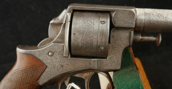 079-0924-9040, English Factory Engraved Webley RIC DA Revolver, 6 shot in .450 CF Webley. BUY NOW - Image 7