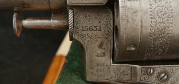 079-0924-9040, English Factory Engraved Webley RIC DA Revolver, 6 shot in .450 CF Webley. BUY NOW - Image 17