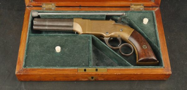 079-0724-9082, Volcanic Pocket Pistol, with 3 1/2 inch barrel in period dealer case. BUY NOW - Image 2