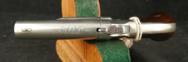 079-0825-7233, Colt Thuer .41 RF Single Shot Pistol. 90% original nickel. BLOWOUT - Image 4
