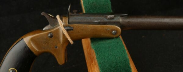 079-0924-9161, Stevens Old Model Pocket Rifle in rare brass frame and brass shoulder wire stock. BUY NOW - Image 7