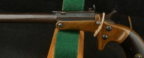 079-0924-9161, Stevens Old Model Pocket Rifle in rare brass frame and brass shoulder wire stock. BUY NOW - Image 13