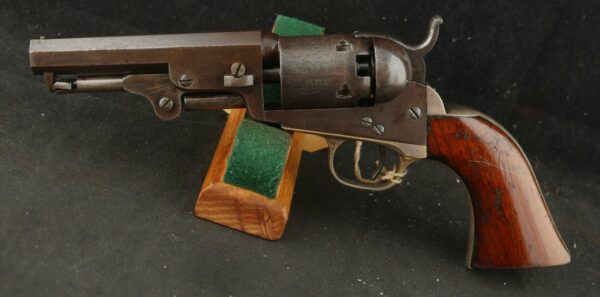 GR-0924-6351, Colt M-1849 4 inch pocket, 5 shot, .31. 90% scene, 90% grip varnish, 90% tarnished silver. BUY NOW - Image 3