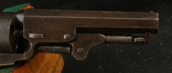 GR-0924-6351, Colt M-1849 4 inch pocket, 5 shot, .31. 90% scene, 90% grip varnish, 90% tarnished silver. BUY NOW - Image 5