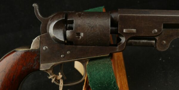 GR-0924-6351, Colt M-1849 4 inch pocket, 5 shot, .31. 90% scene, 90% grip varnish, 90% tarnished silver. BUY NOW - Image 6