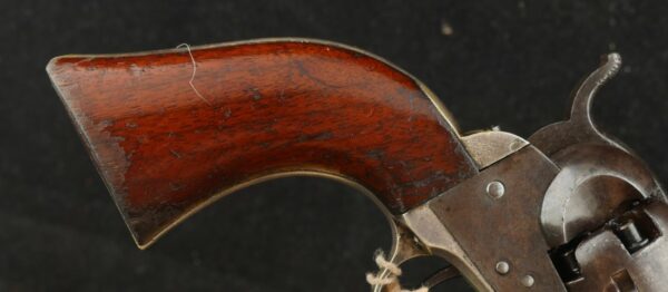 GR-0924-6351, Colt M-1849 4 inch pocket, 5 shot, .31. 90% scene, 90% grip varnish, 90% tarnished silver. BUY NOW - Image 7