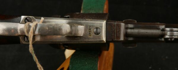 GR-0924-6351, Colt M-1849 4 inch pocket, 5 shot, .31. 90% scene, 90% grip varnish, 90% tarnished silver. BUY NOW - Image 8