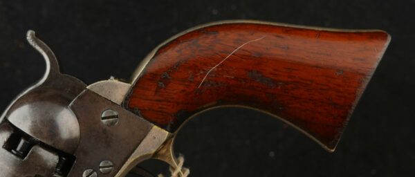 GR-0924-6351, Colt M-1849 4 inch pocket, 5 shot, .31. 90% scene, 90% grip varnish, 90% tarnished silver. BUY NOW - Image 13