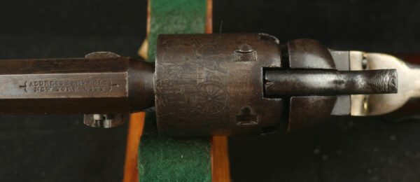 GR-0924-6351, Colt M-1849 4 inch pocket, 5 shot, .31. 90% scene, 90% grip varnish, 90% tarnished silver. BUY NOW - Image 16