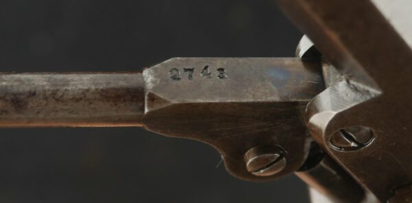 GR-0924-6351, Colt M-1849 4 inch pocket, 5 shot, .31. 90% scene, 90% grip varnish, 90% tarnished silver. BUY NOW - Image 18