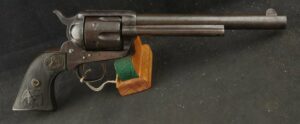 GR-0924-6340, Antique Colt Single Action .45 with 7 1/2 inch barrel. #117xxx made in 1886 with original Eagle Grips. BUY NOW
