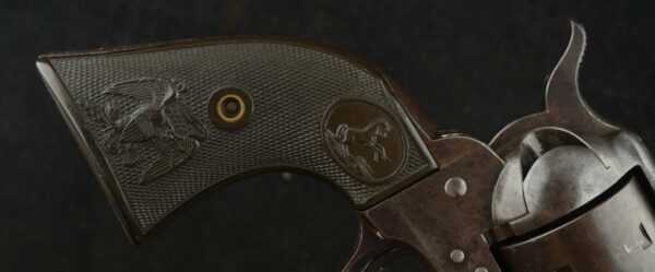 GR-0924-6340, Antique Colt Single Action .45 with 7 1/2 inch barrel. #117xxx made in 1886 with original Eagle Grips. BUY NOW - Image 9