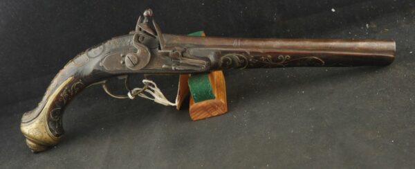 079-1024-9174, Ottoman Empire Single Shot Flint Pistol in about .55 cal, with smooth bore. BLOWOUT