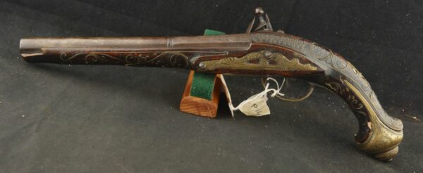 079-1024-9174, Ottoman Empire Single Shot Flint Pistol in about .55 cal, with smooth bore. BLOWOUT - Image 3