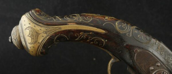 079-1024-9174, Ottoman Empire Single Shot Flint Pistol in about .55 cal, with smooth bore. BLOWOUT - Image 7