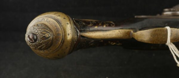 079-1024-9174, Ottoman Empire Single Shot Flint Pistol in about .55 cal, with smooth bore. BLOWOUT - Image 10