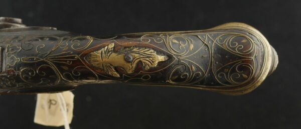 079-1024-9174, Ottoman Empire Single Shot Flint Pistol in about .55 cal, with smooth bore. BLOWOUT - Image 16