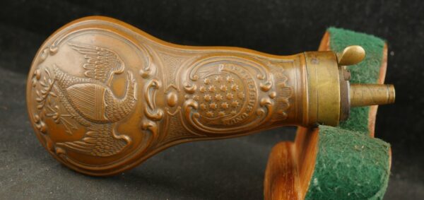 GR-1124-6252G, Uncommon Hawksley Eagle Pistol Flask with double curvature profile. BLOWOUT