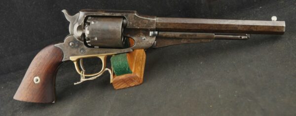 GR-1124-6403, Remington NM Army .44, 6 shot with fine grips showing a crisp cartouche. BUY NOW
