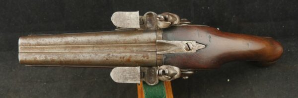 079-1224-9192, French Double Barrel Flint Pistol with functional cocks. BUY NOW - Image 2