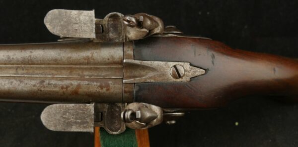 079-1224-9192, French Double Barrel Flint Pistol with functional cocks. BUY NOW - Image 14