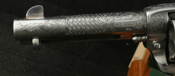 079-1224-7484, Colt Single Action with handsome Custom Engraved with pearl grips in .45. BUY NOW - Image 11