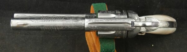 079-1224-7484, Colt Single Action with handsome Custom Engraved with pearl grips in .45. BUY NOW - Image 4