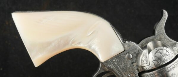 079-1224-7484, Colt Single Action with handsome Custom Engraved with pearl grips in .45. BUY NOW - Image 7
