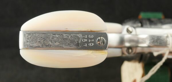 079-1224-7484, Colt Single Action with handsome Custom Engraved with pearl grips in .45. BUY NOW - Image 10
