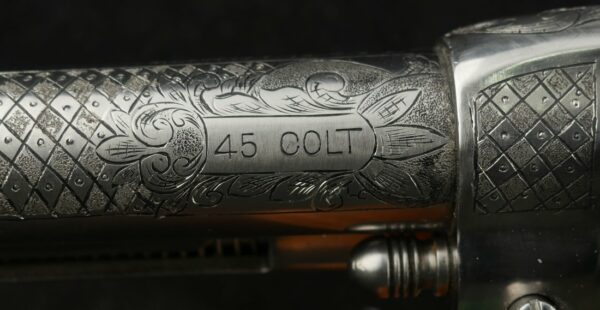 079-1224-7484, Colt Single Action with handsome Custom Engraved with pearl grips in .45. BUY NOW - Image 13