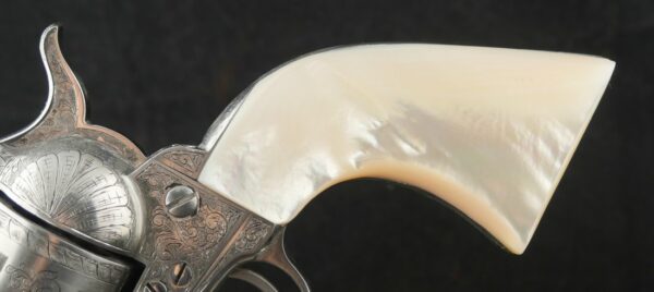 079-1224-7484, Colt Single Action with handsome Custom Engraved with pearl grips in .45. BUY NOW - Image 15