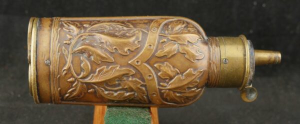 GR-0725-6252J, 3 Compartment Decorated Pistol Flask. BLOWOUT - Image 3