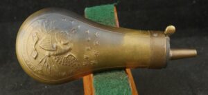 GR-0625-6552K, Bass Pistol flask with Eagle Motif from the 1860s. BLOWOUT