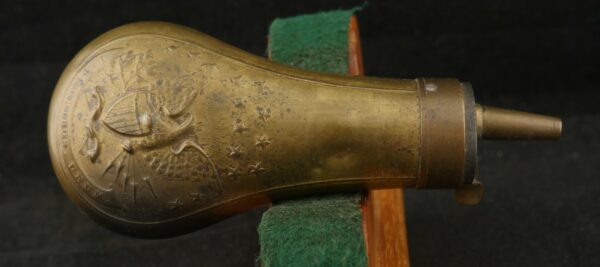 GR-0625-6552K, Bass Pistol flask with Eagle Motif from the 1860s. BLOWOUT - Image 3