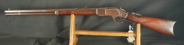 079-0525-H0043, Special Order Winchester M-1873 Octagon 2nd model with thumb print dust cover. BUY NOW - Image 3