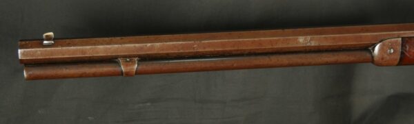 079-0525-H0043, Special Order Winchester M-1873 Octagon 2nd model with thumb print dust cover. BUY NOW - Image 17
