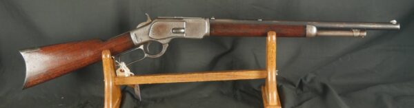GR-0525-6569, Winchester M-1873 Round Barrel Rifle with the barrel shortened to 19 1/2 inches. BUY NOW